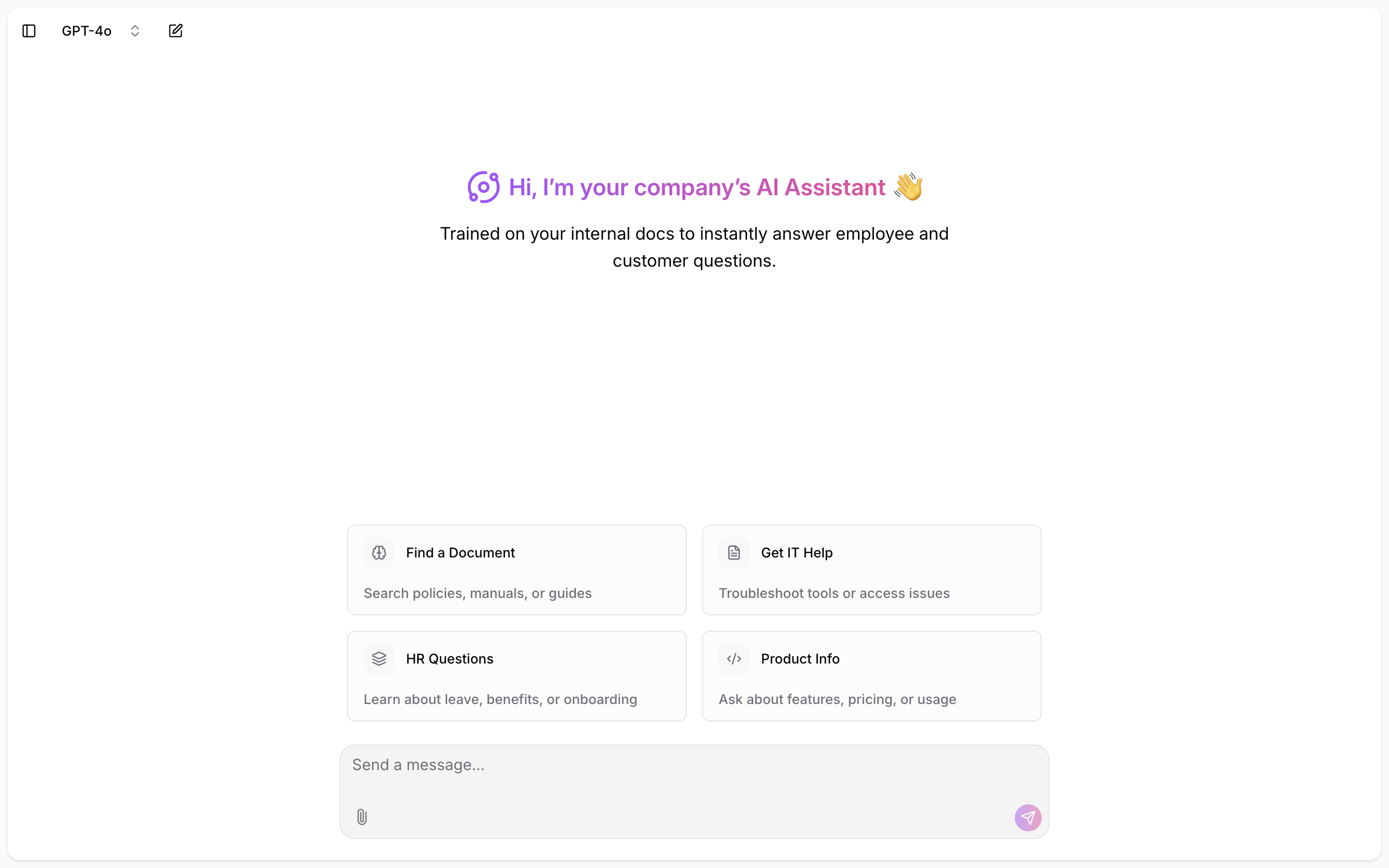 PlutoChat interface demo